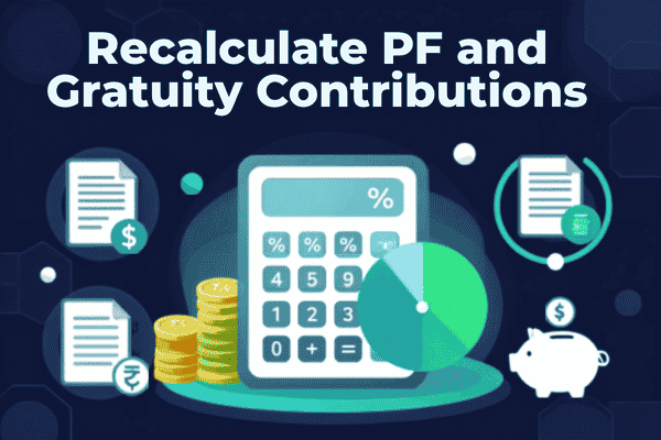 Recalculate PF and Gratuity Contributions
